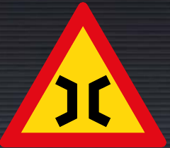 TW326 Narrow Bridge Sign – Temporary