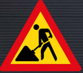 TW336 Roadworks Ahead Sign – Temporary