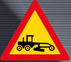 TW337 Grader Working Ahead Sign – Temporary
