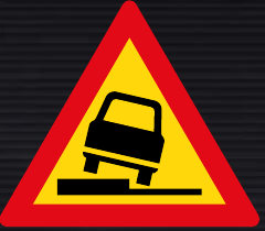 TW341 Surface Step on the Left Sign – Temporary