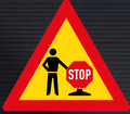 TW343 “STOP/GO” Control Ahead Sign – Temporary