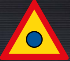 TW347 Police Flashing Light Sign – Temporary