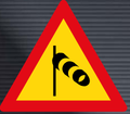 TW349 Crosswinds Sign – Temporary