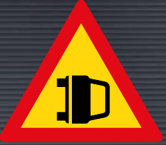 TW353 Collision Ahead Sign – Temporary
