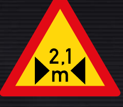 TW360 Width Restriction Sign – Temporary