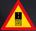 TW363 Gravel Road Ends Sign – Temporary