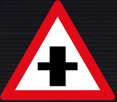 W102 Priority Crossroad Sign