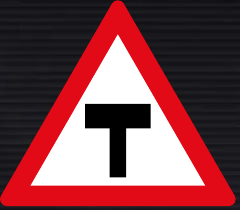W104 T-Junction Sign