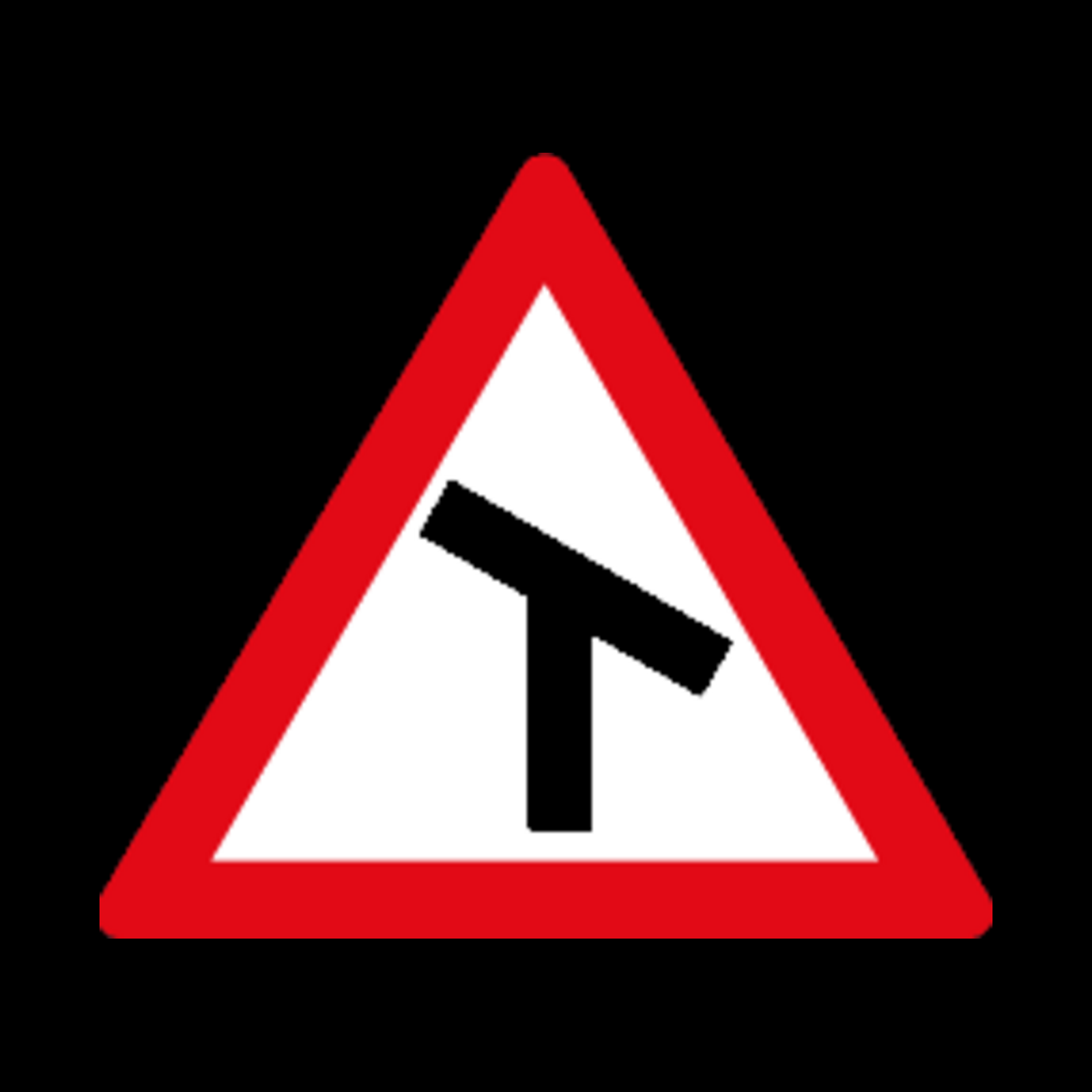 W105 – Skew T-Junction Sign