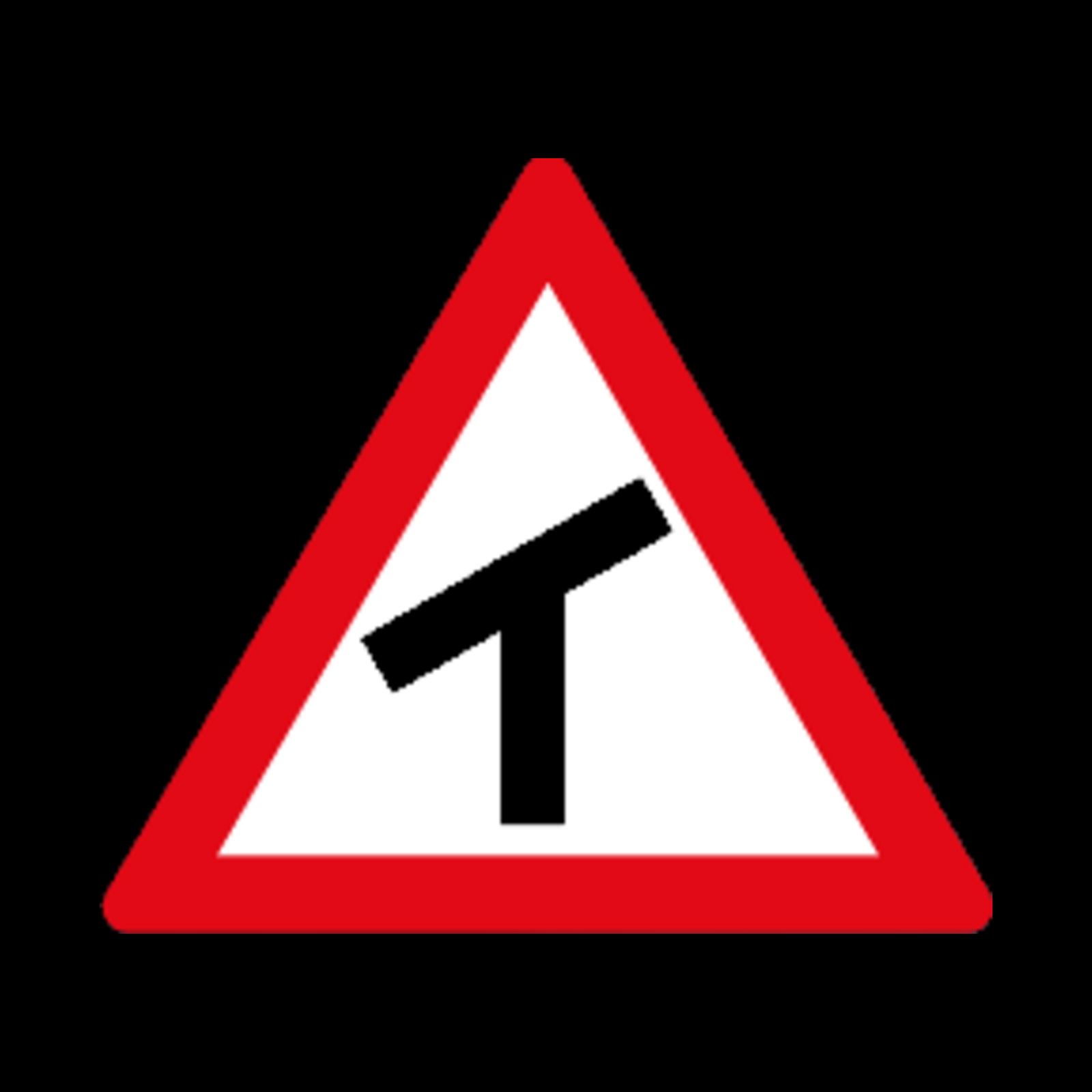 W106 – Skew T-Junction Sign