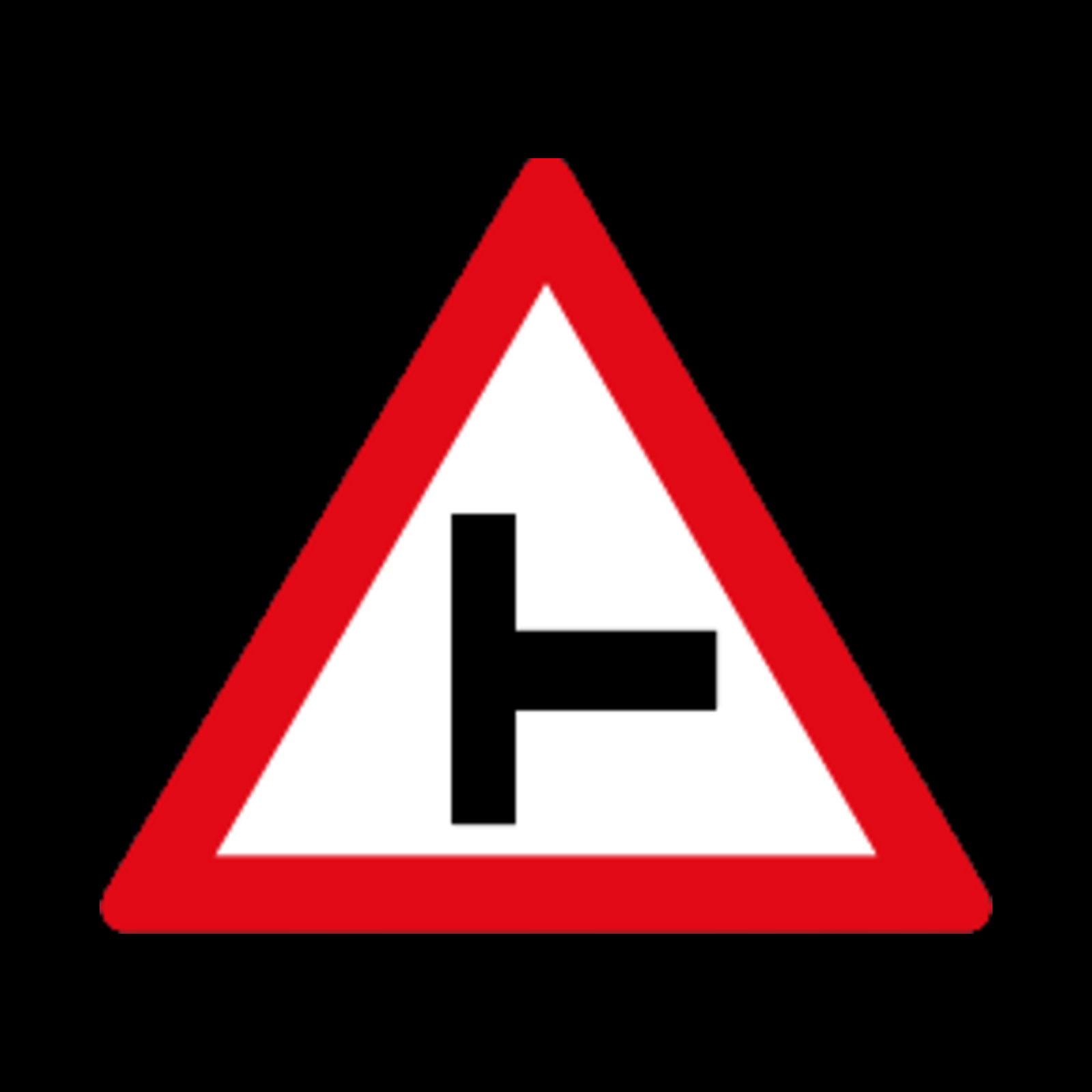 W108 – Right Side Road Junction Sign