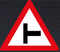W108 Right Side Road Junction Sign