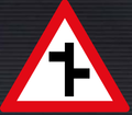 W109 Staggered Junction Sign
