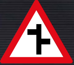 W109 Staggered Junction Sign