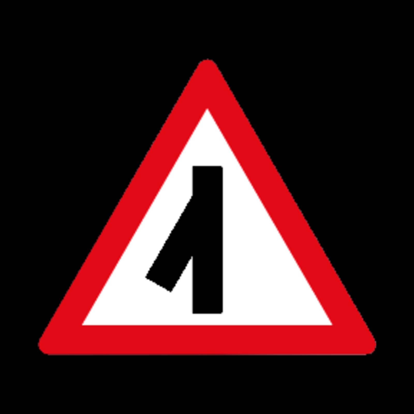 W112 – Sharp Junction Left Sign