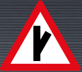 W113 Sharp Junction Right Sign