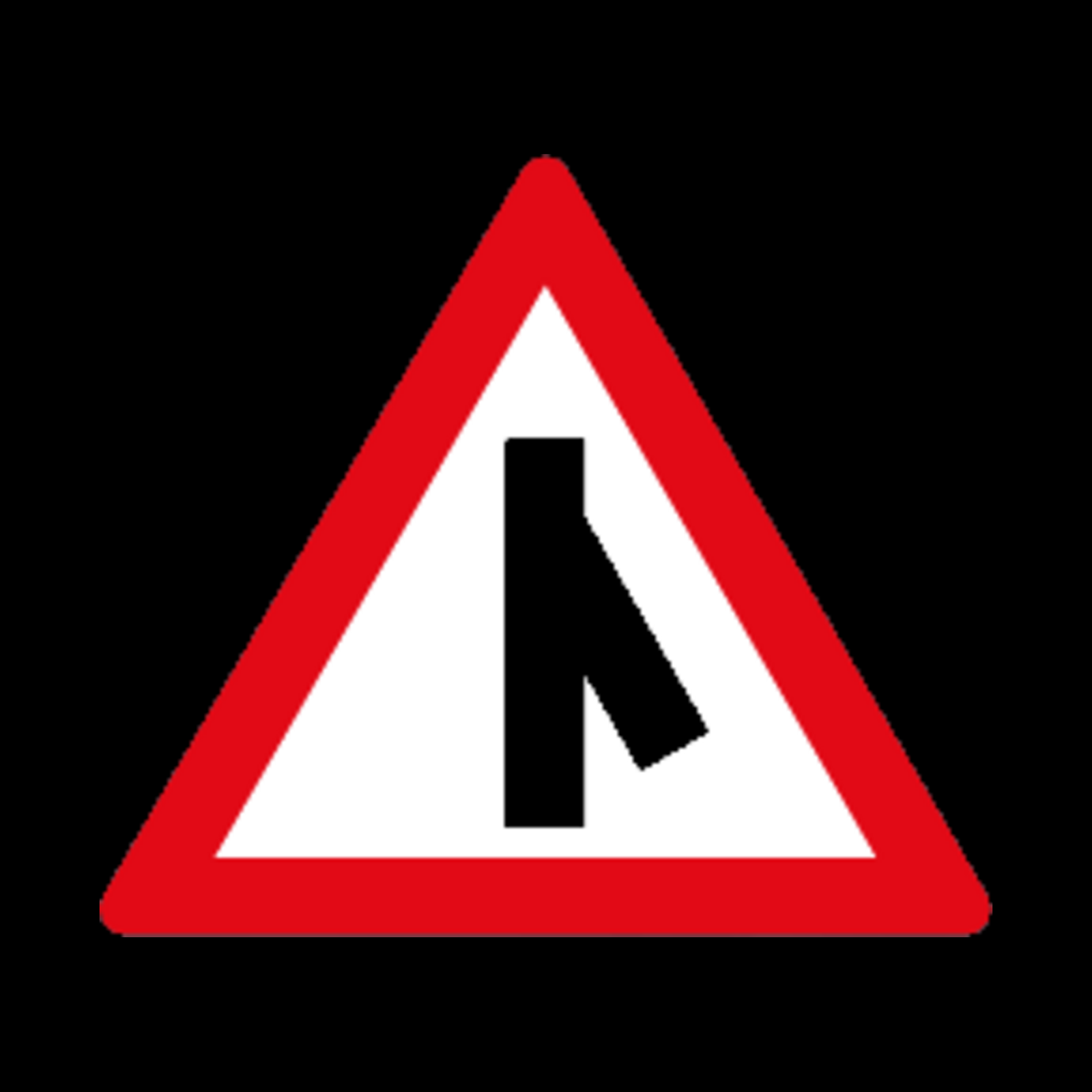 W114 – Sharp Junction Right Sign