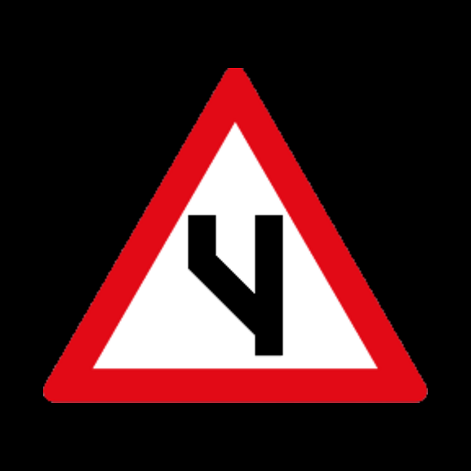 W119 – Beginning of Dual Roadway Sign