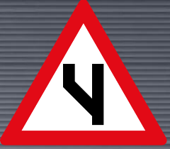 W119 Beginning of Dual Roadway Sign