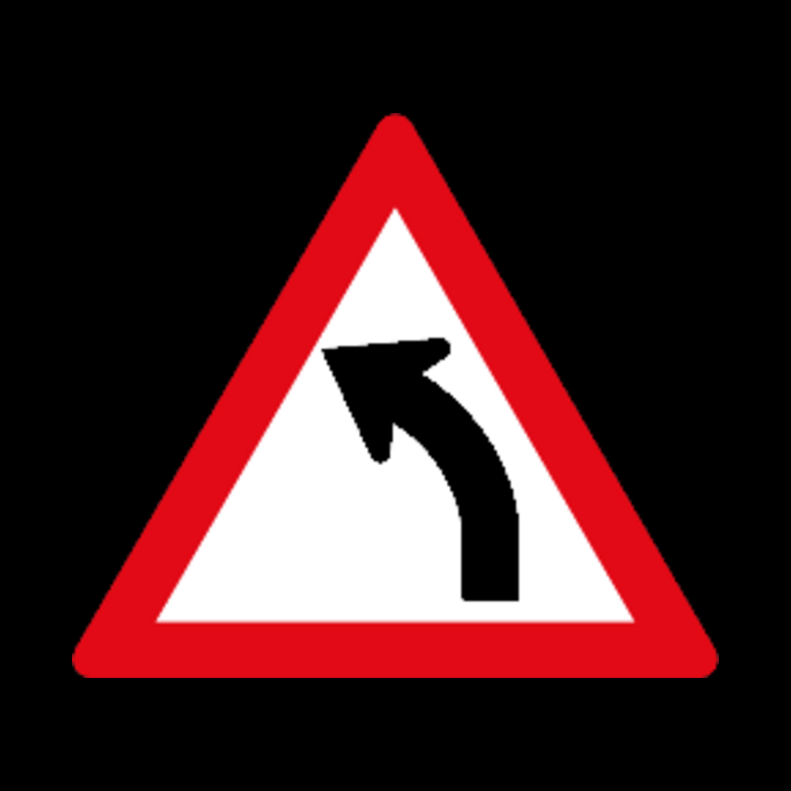 W203 – Gentle Curve Left Sign