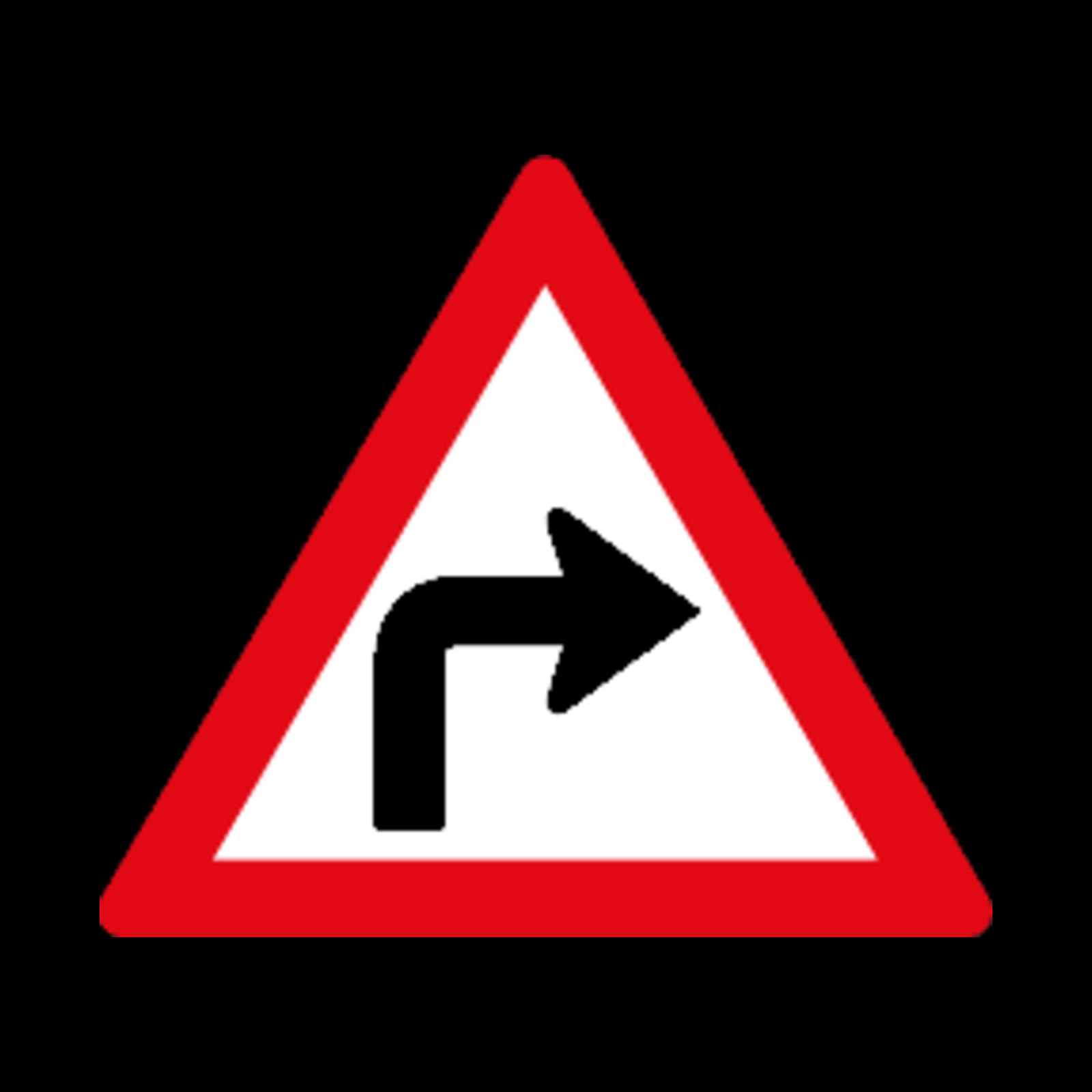 W204 – Sharp Curve Right Sign