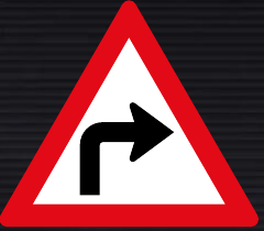 W204 Sharp Curve Right Sign