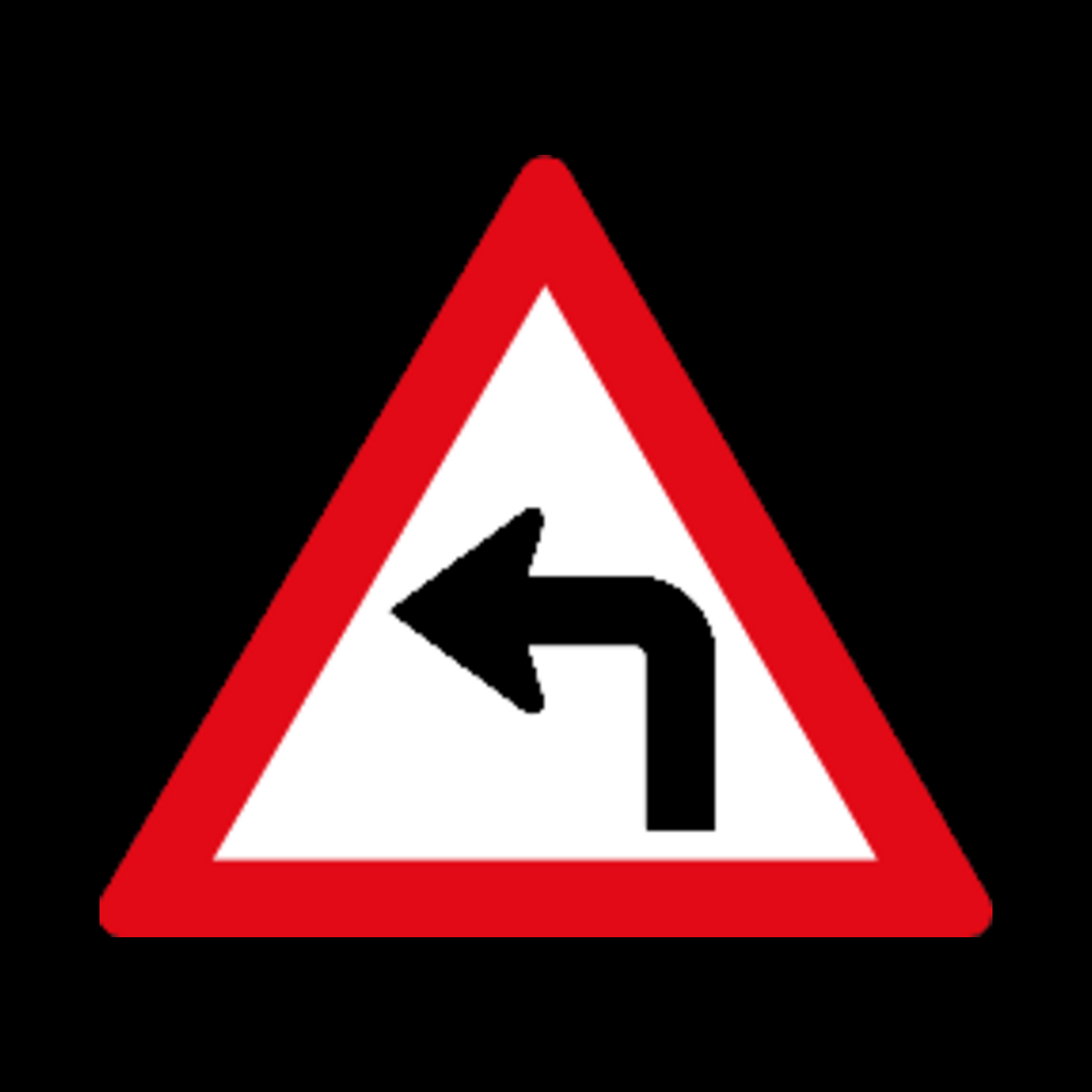 W205 – Sharp Curve Left Sign
