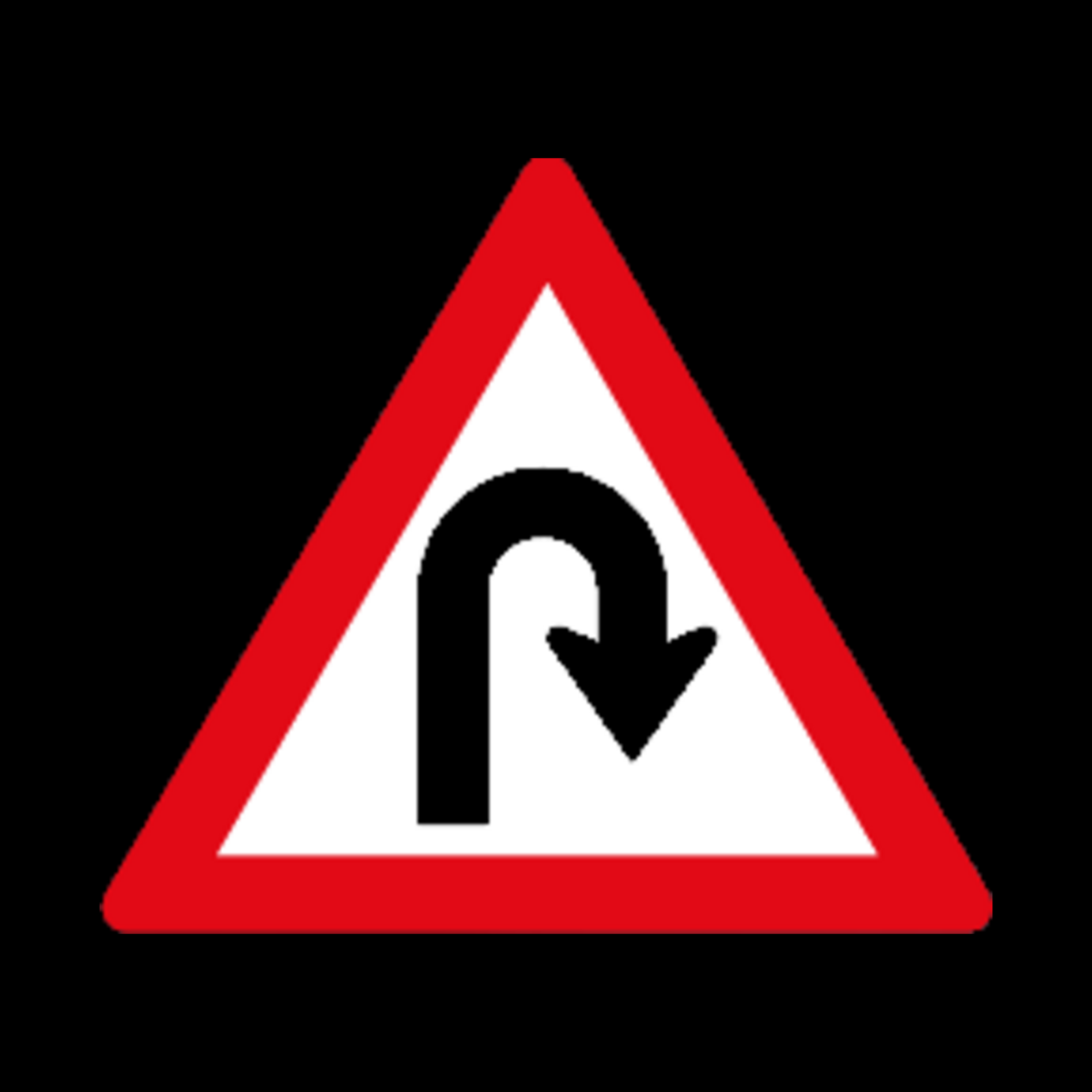 W206 – Hairpin Bend Right Sign