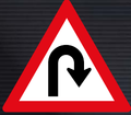 W206 Hairpin Bend Right Sign