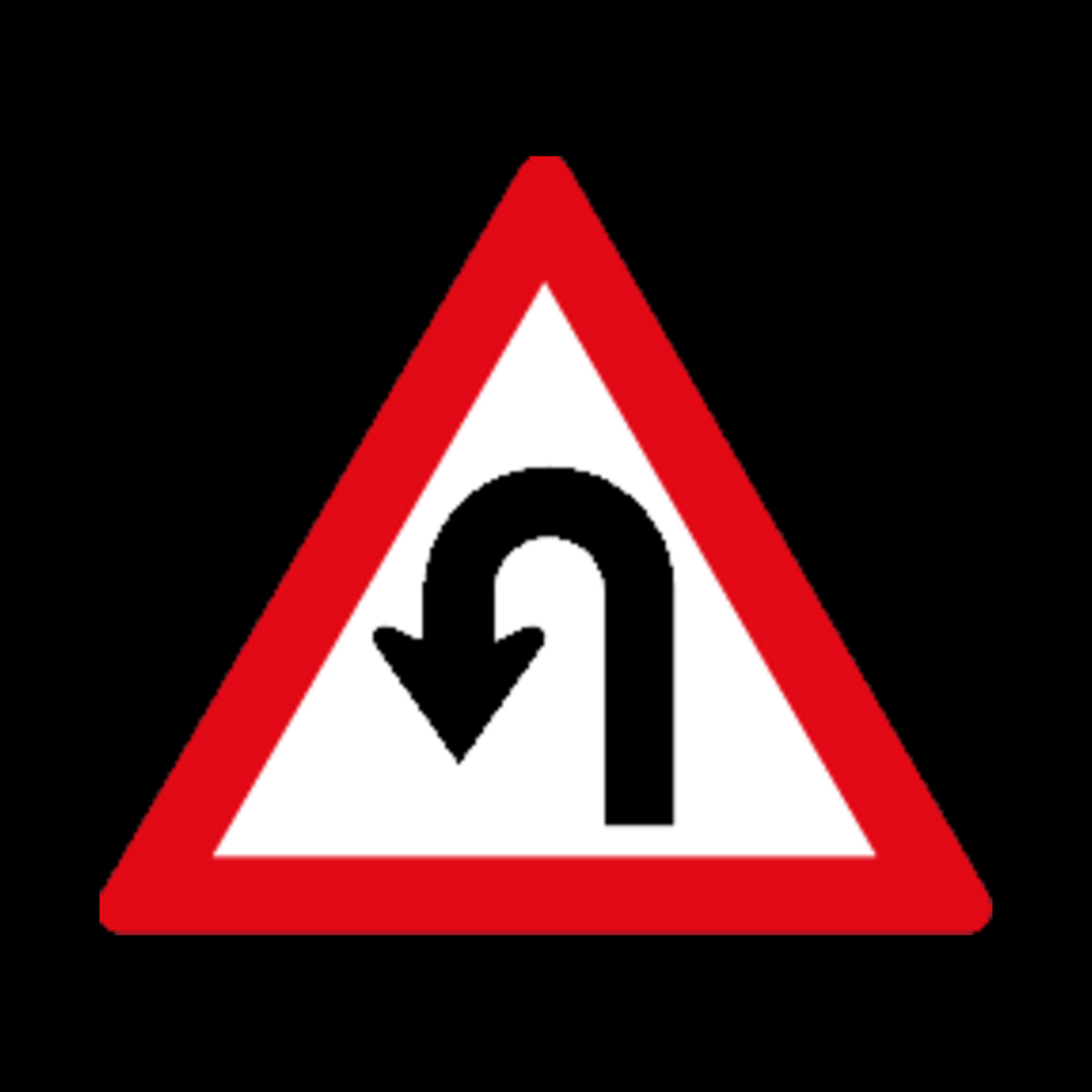 W207 – Hairpin Bend Left Sign