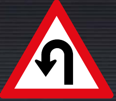 W207 Hairpin Bend Left Sign