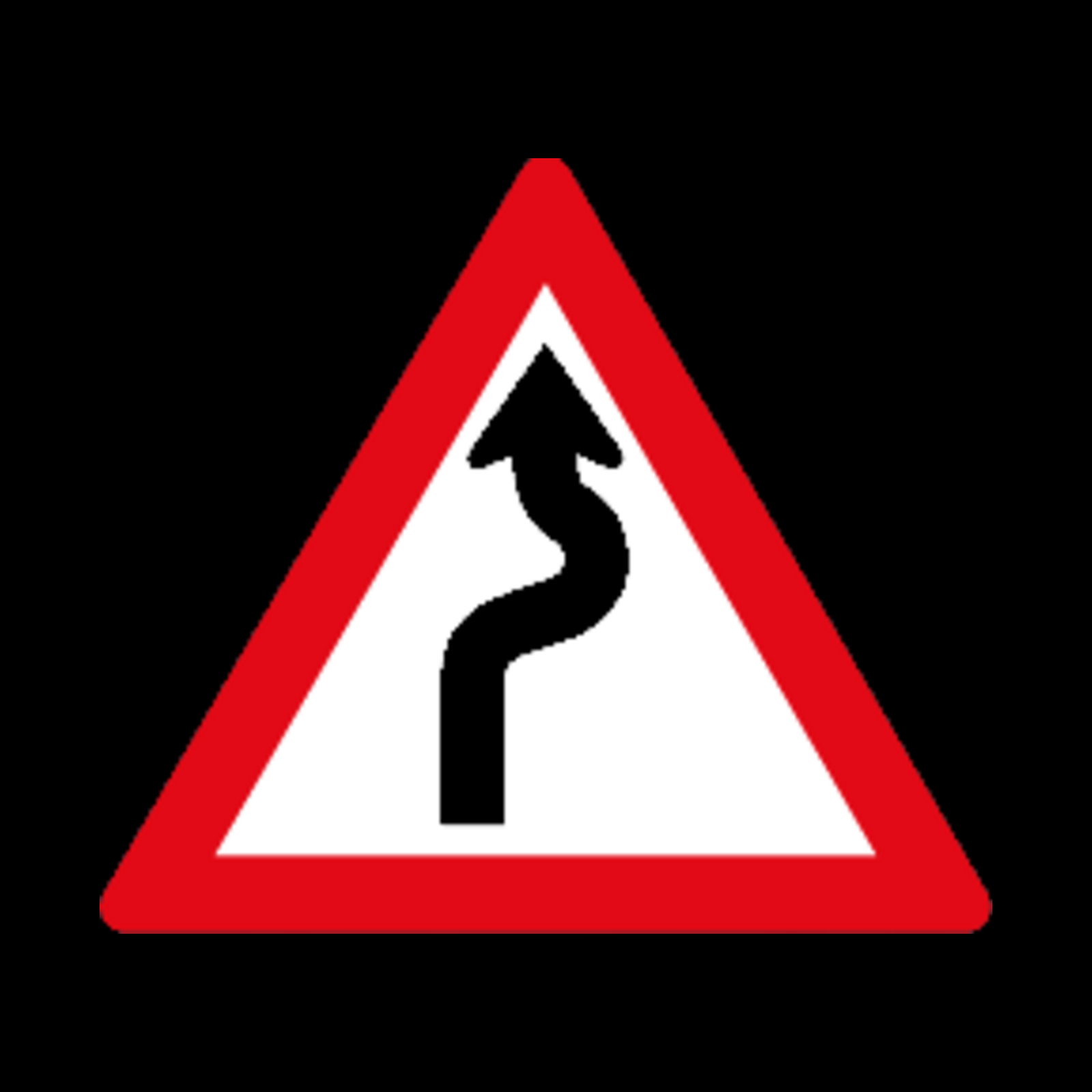 W208 – Winding Road Right to Left Sign