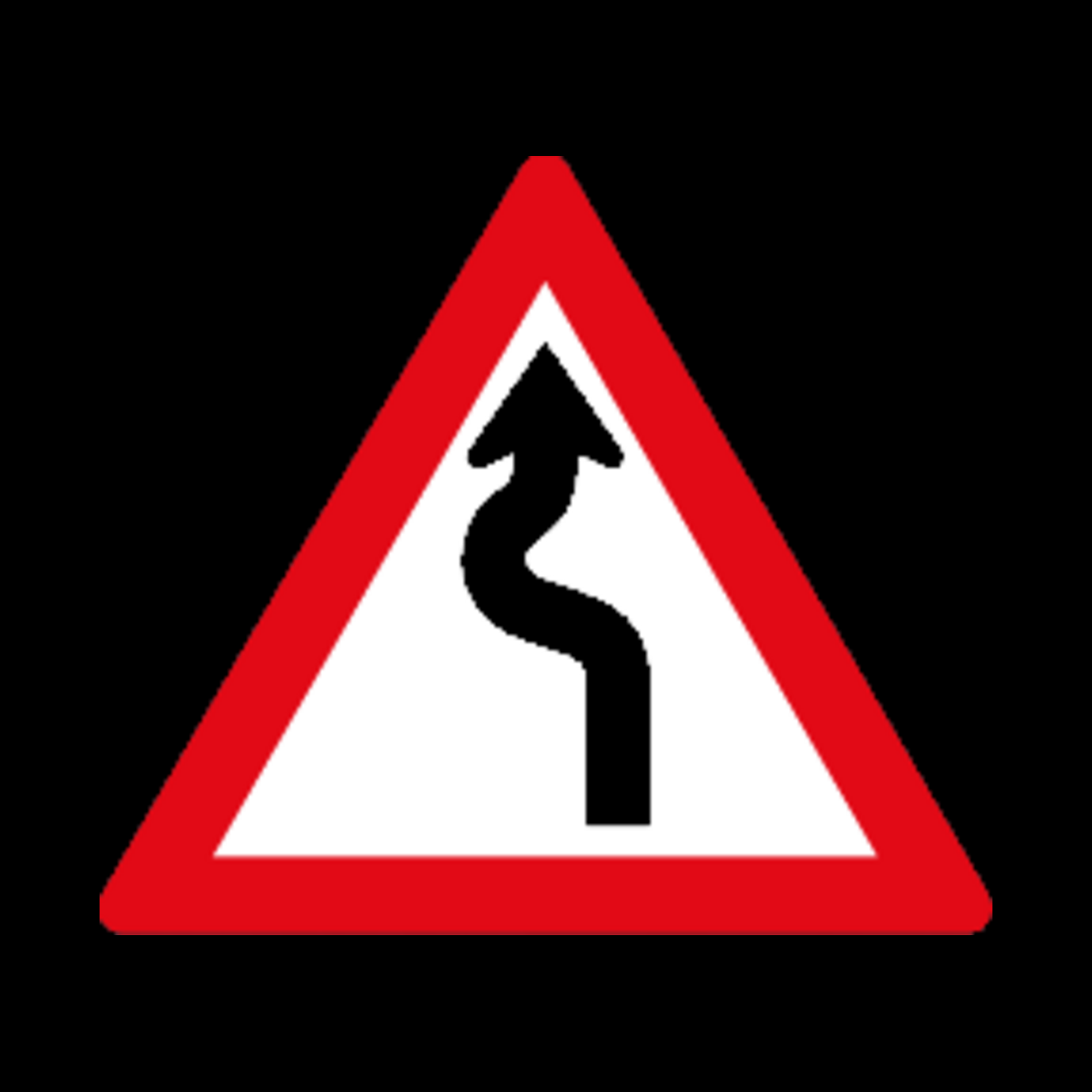 W209 – Winding Road Left to Right Sign