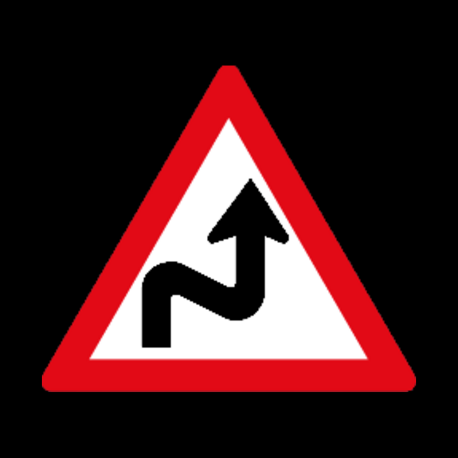 W210 – Combined Curves Right to Left Sign