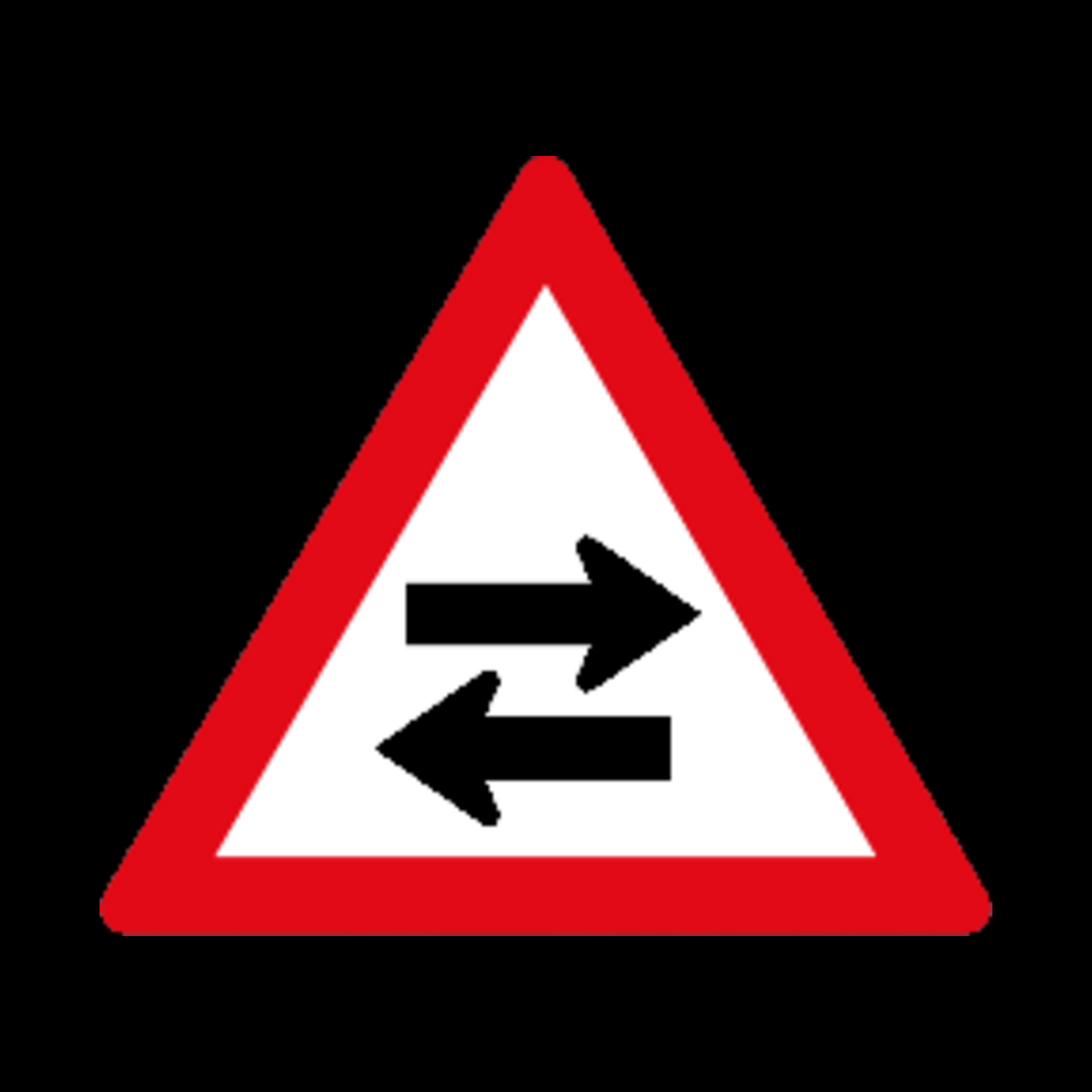 W213 – Two-Way Traffic Crossroad Sign