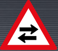 W213 Two-Way Traffic Crossroad Sign