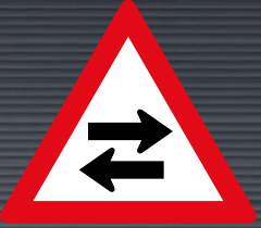 W213 Two-Way Traffic Crossroad Sign