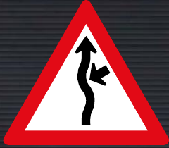 W216 Concealed Driveway Right Sign