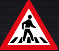 W306 Pedestrians Crossing Sign