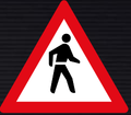 W307 Pedestrian Sign