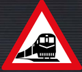 W318 Railway Crossing Sign
