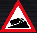 W323 Steep Ascent Sign