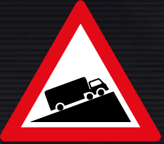 W323 Steep Ascent Sign