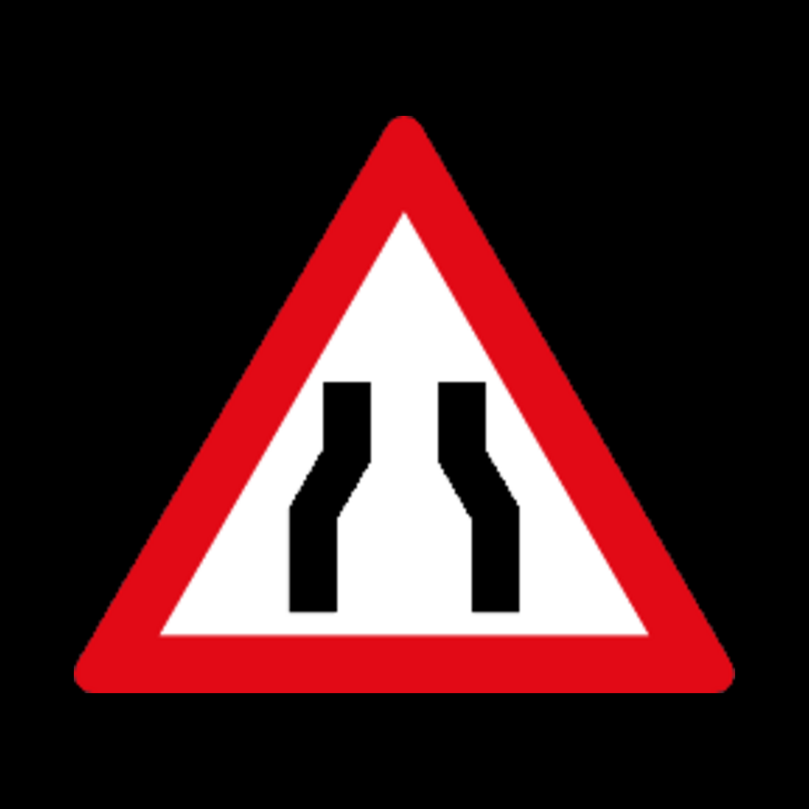 W328 – Road Narrows from Both Sides Sign