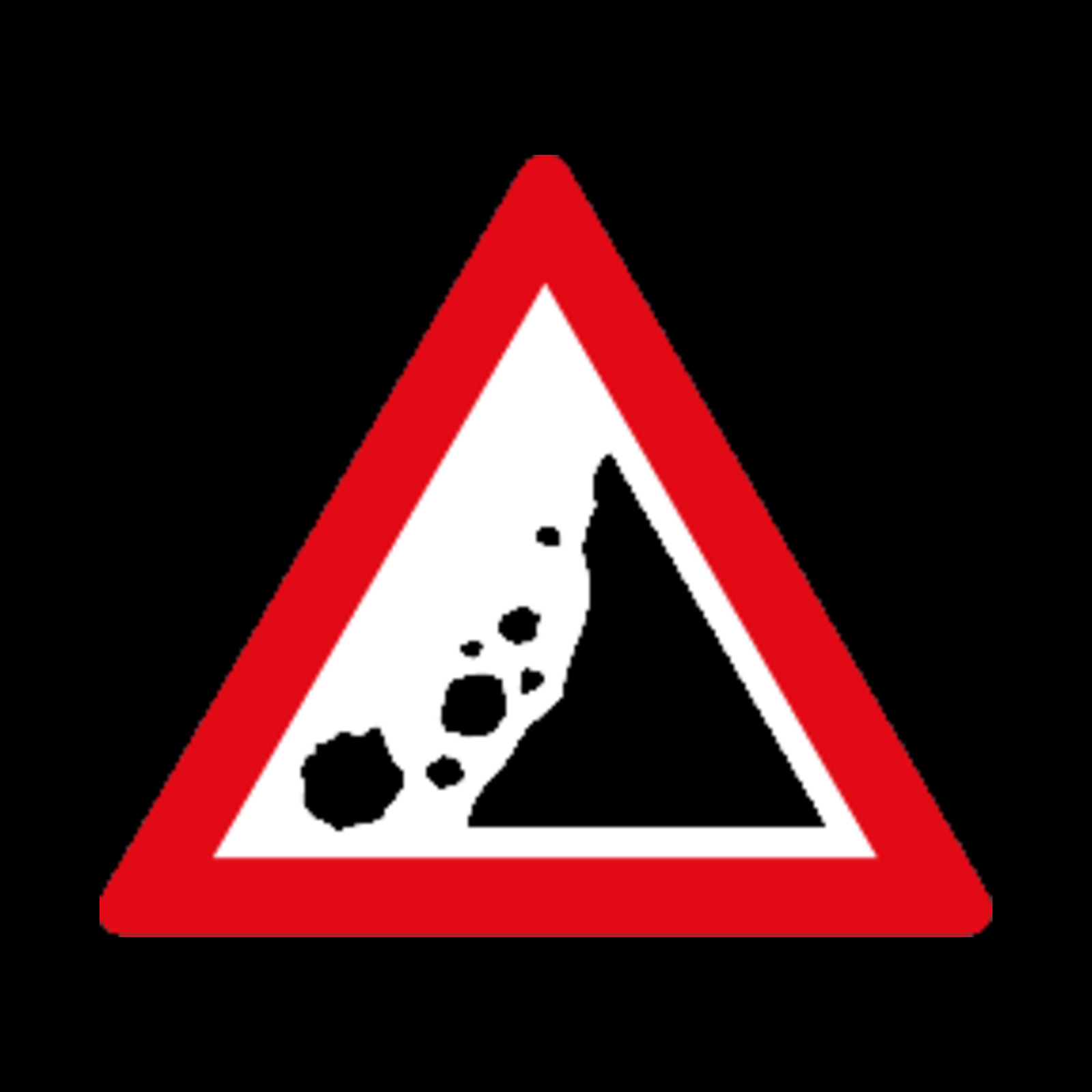 W334 – Falling Rocks from Right Sign