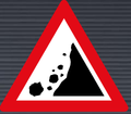 W334 Falling Rocks from Right Sign