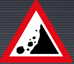 W334 Falling Rocks from Right Sign