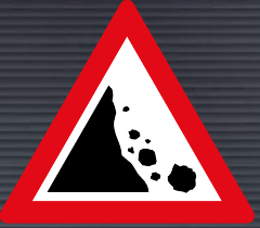 W335 Falling Rocks from Left Sign