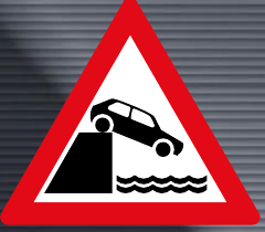W348 Jetty Edge or River-Bank Sign