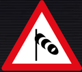 W349 Crosswinds Sign